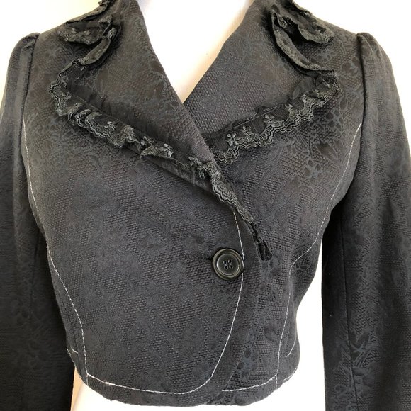 Little Black Jacket!  Bolero Double Breasted ! - Picture 1 of 10